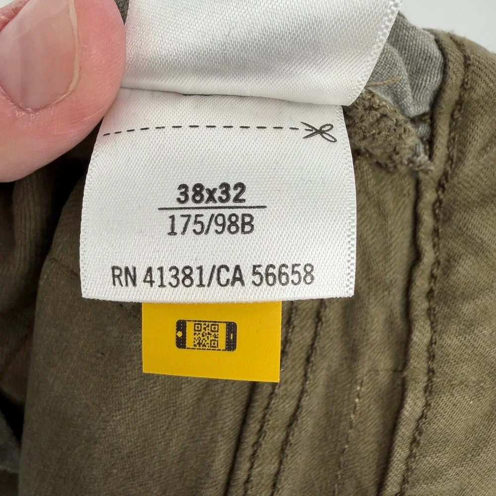 Polo Ralph Lauren 38x32 (39x31.5) Olive Green Stretch Cotton Straight Leg Jeans